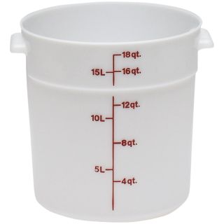 Container 18 Quart Round White