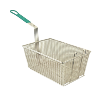Fry Basket 13-1/4" x 9-1/4" Green Handle