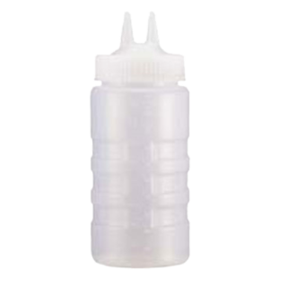 Squeeze Bottle 16 oz Wide Mouth Twin Tip