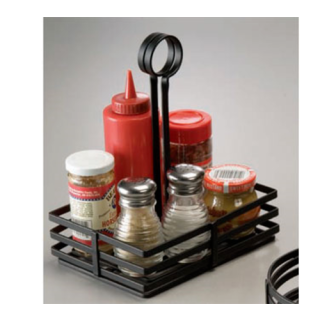 Condiment Caddy 8" Rectangle Black