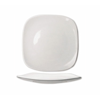 Quad Plate 11 5/8" Square European White